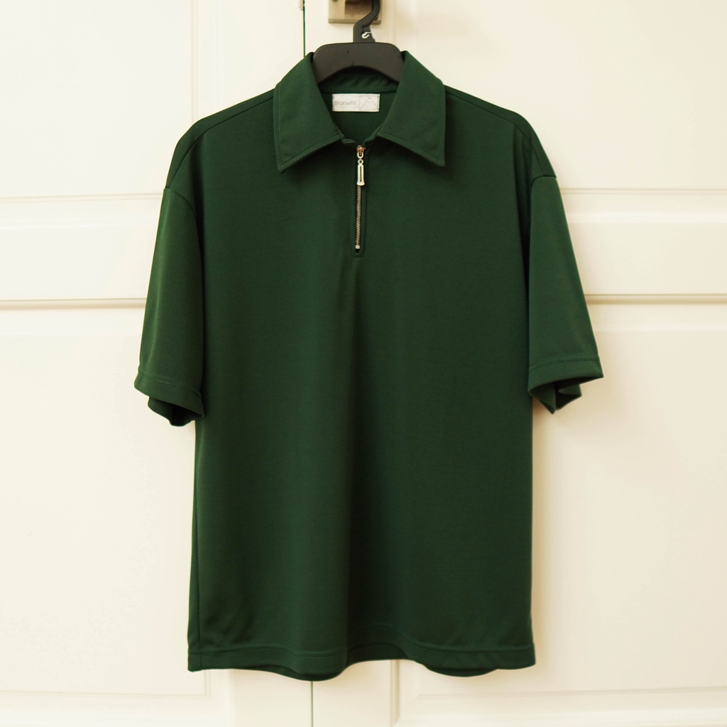 ÁO POLO PHẲNG ZIPPER DÂY KÉO CỔ DỆT KIM