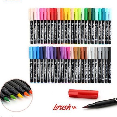 Bút Cọ Màu Koi Coloring Brush Sakura Màu 18-49, 107-110