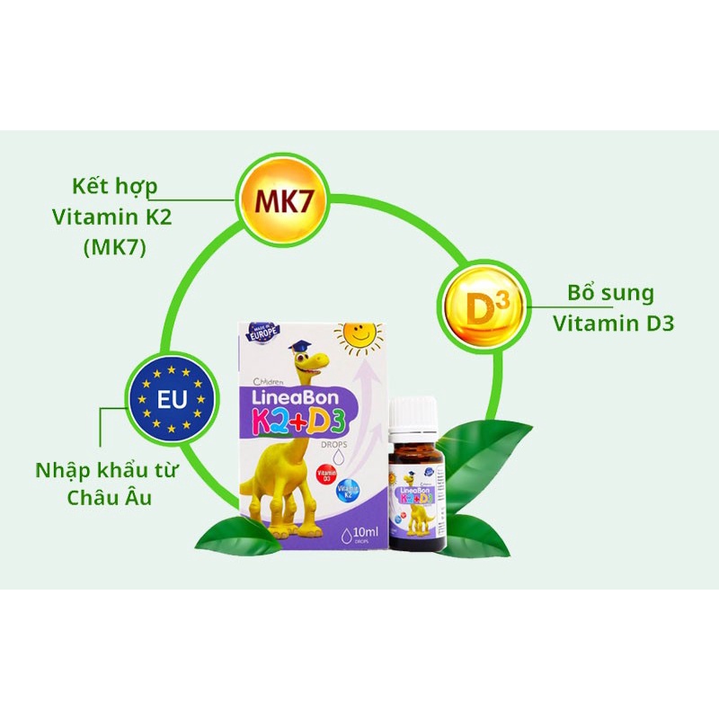 Vitamin tăng chiều cao MK7 - Lineabon K2 + D3