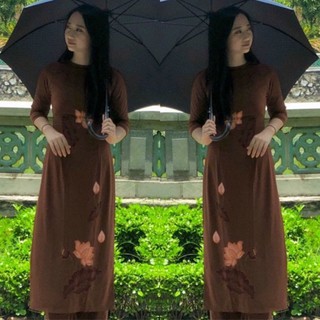 ĐỒ LAM ĐI CHÙA # THUN ÁO DÀI SEN VẼ