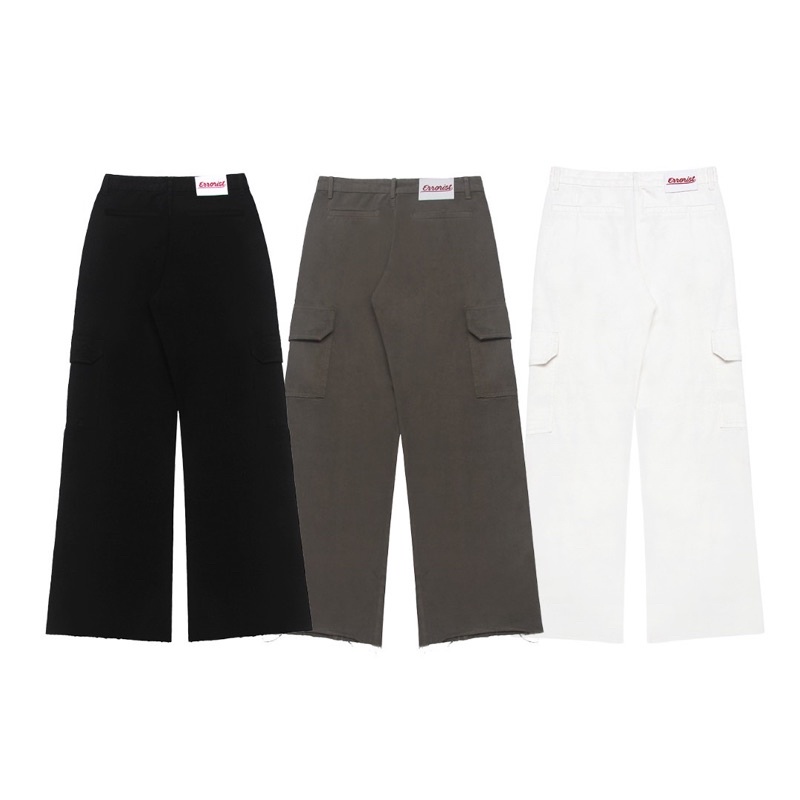 Quần lưng thấp ERRORIST cargo jeans trắng /nâu/ đen
