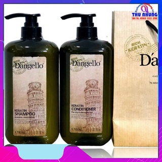 Dầu gội xả siêu mượt dangello keratin italy 800ml