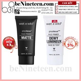[TẶNG CHOCOLATE HERSHEY] Kem lót Wet n Wild Photofocus Face Primer