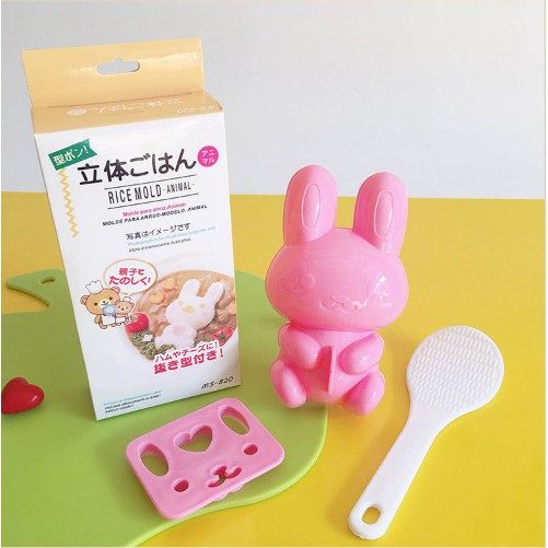 Khuôn cơm bento hình thỏ to kèm thìa