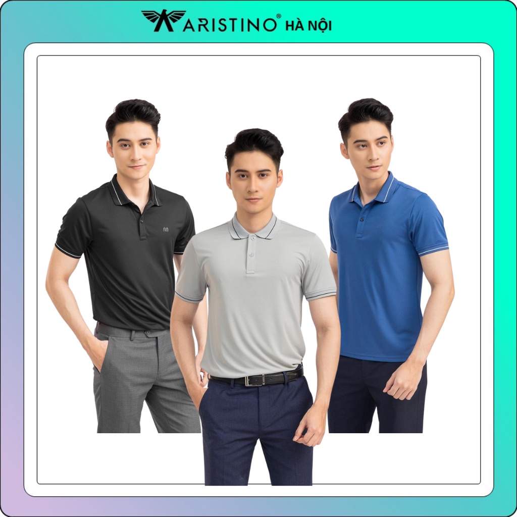 Áo Polo nam INSIDEMEN thiết kế tinh tế, tay áo bo viền, chất liệu thoáng mát, thấm hút tốt - IPS019S1