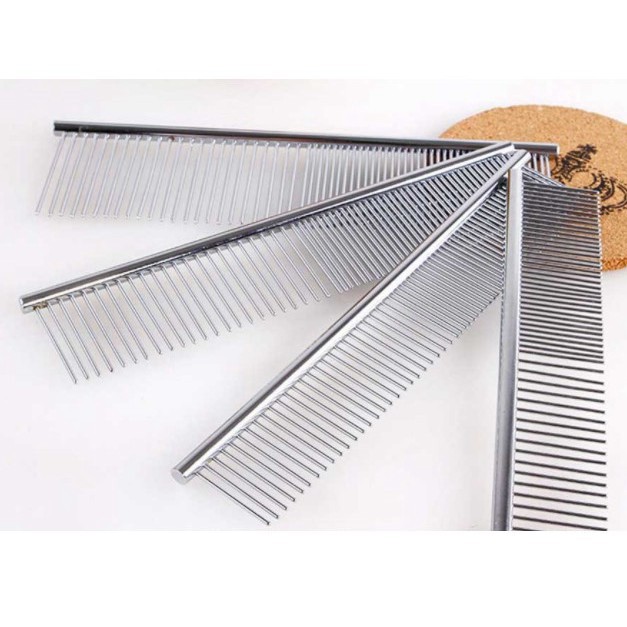 Lược chải gỡ rối lông cho chó mèo bằng Inox đẹp chống gỉ chải chuốt cắt tỉa spa thú cưng  Ngaupet