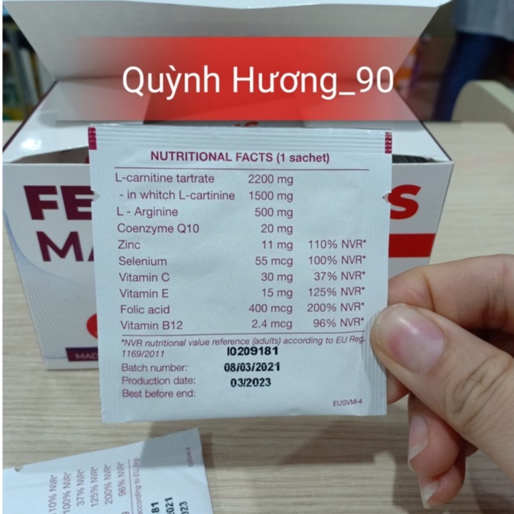 FERSEN PLUS MAB sản phẩm hỗ trợ sức khỏe nam giới hộp 30 gói.