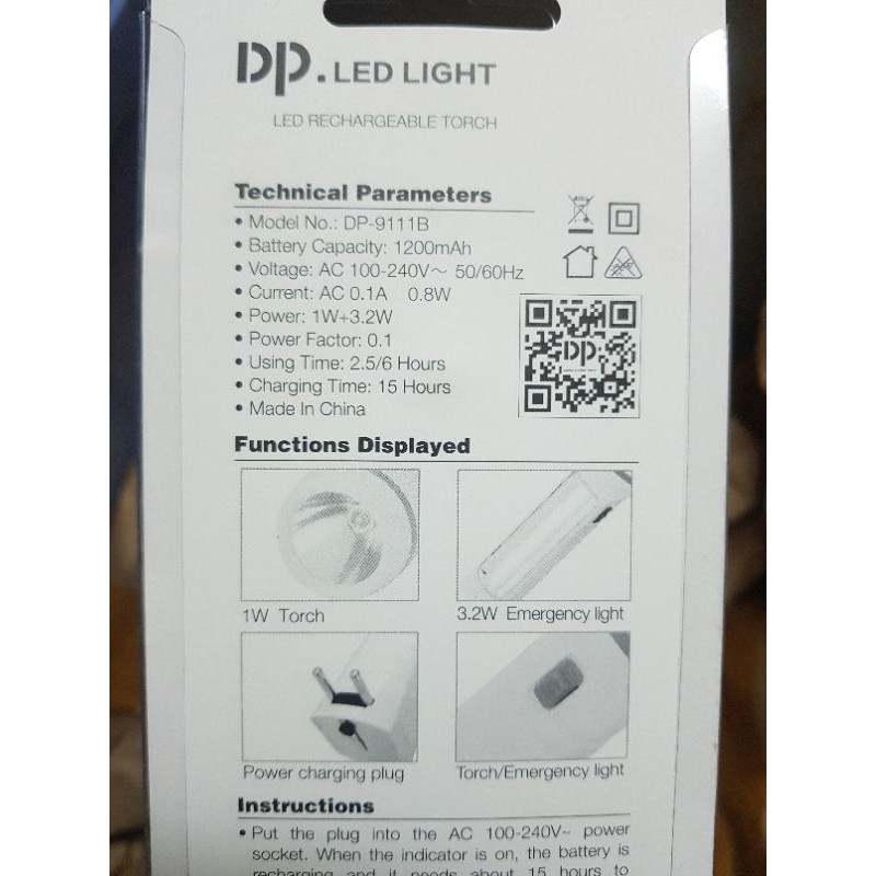 Đèn pin siêu sáng DP-9111B và 9029D có đèn bụng tiện lợi