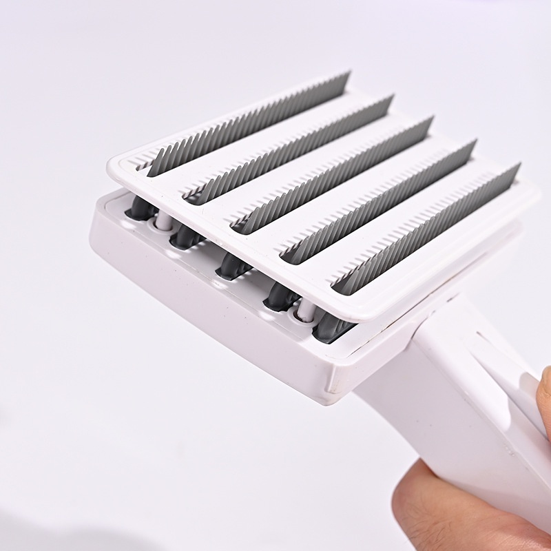 Wyoming060 Bàn chải cạo lông cho chó Bền ABS Di động Tay cầm thoải mái Mát xa cơ thể Loại bỏ xù mèo Pet