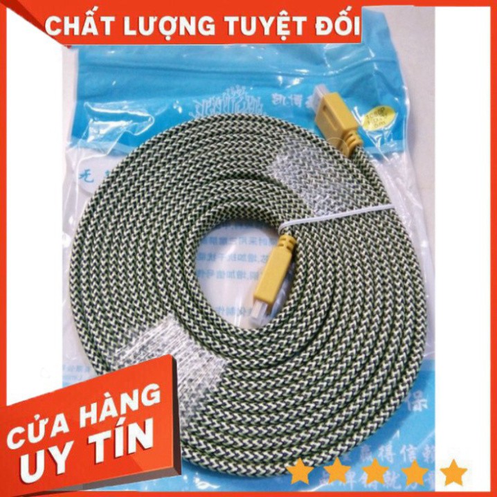 ✅✅✅ Dây cáp HDMI 20m Dẹt Full bọc dù chắc chắn. Cáp HDMI chiều dài 20M cho phép truyền tải tín hiệu hình ảnh chất lượng 