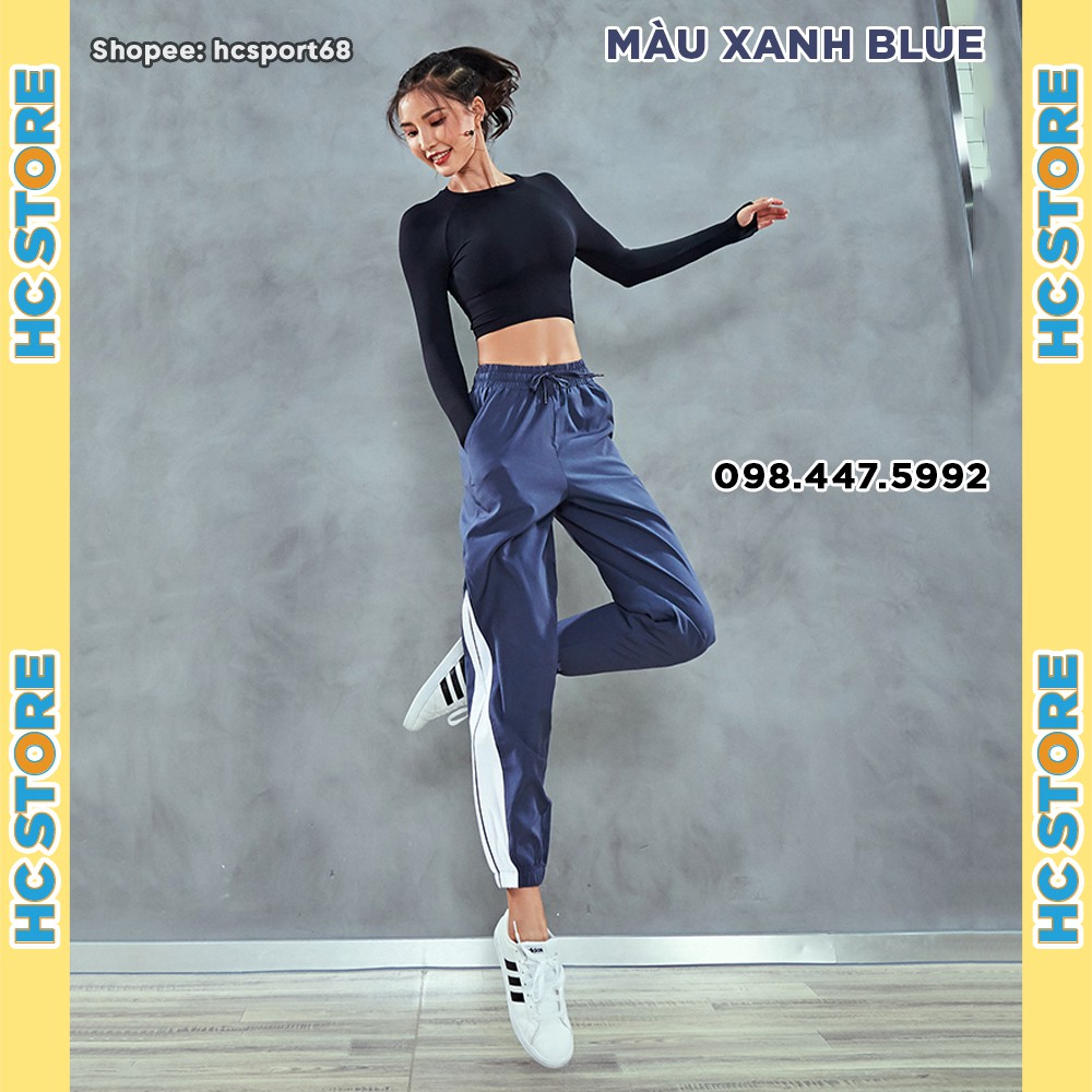 Quần Jogger Tập Gym Yoga Rumba Nữ QJ02 Chất Gió Giấy Thoáng Mát, Dáng Rộng- HcSport68