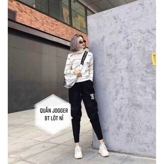 Quần Jogger Nỉ BT nữ dày dặn