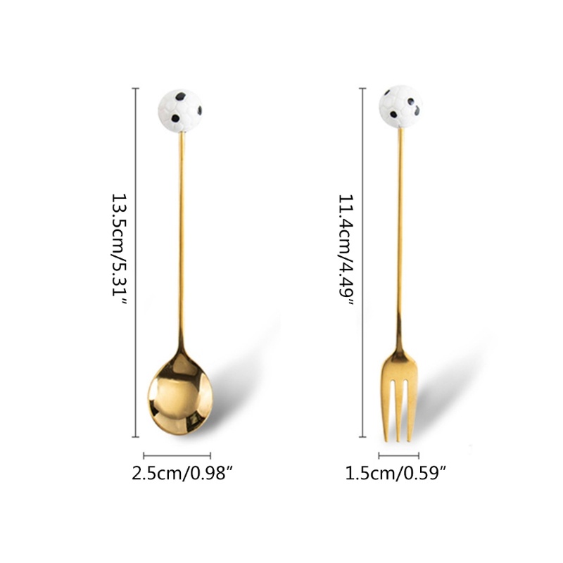 Set 6 Muỗng / Nĩa / Trái Cây Bằng Inox Tiện Dụng