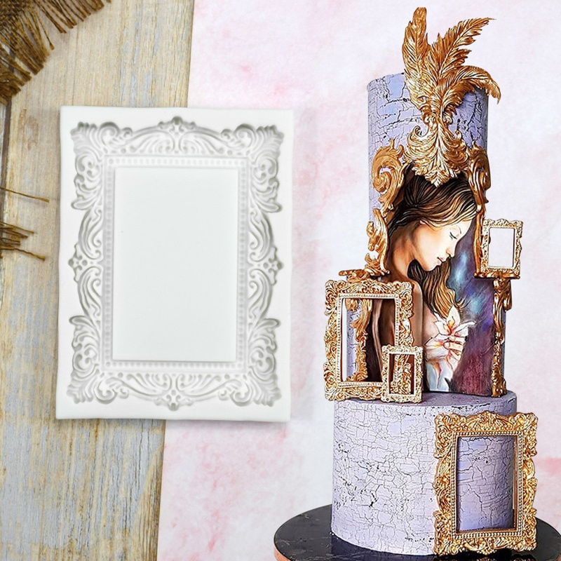 Khuôn Silicone Làm Nến Kẹo Hình Khung Ảnh Phong Cách Châu Âu DIY