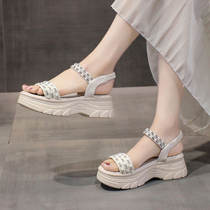 Giày Sandal Thể Thao Đế Dày Phong Cách Roman Mùa Hè Mới Cho Nữ