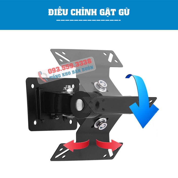 Giá Treo Màn Hình 17 - 27 Inch (Up to 32 Inch) Model F03 / Giá Treo Tivi Lắp Đặt Treo Tường - Xoay Màn 360 Độ