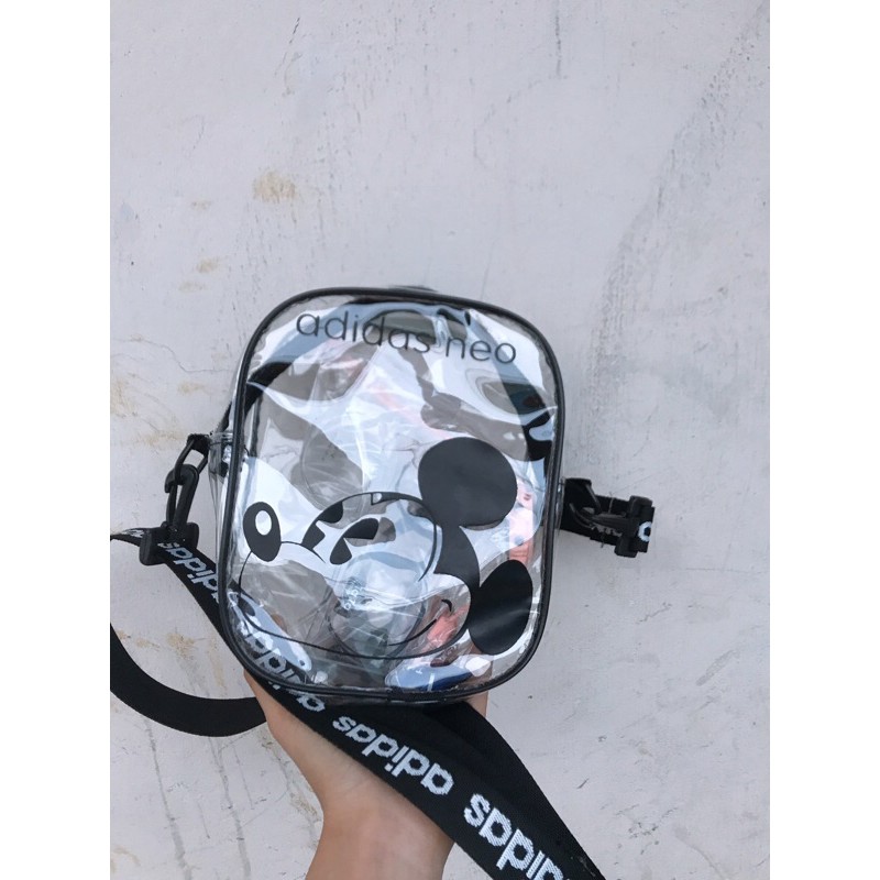 Túi đeo chéo micky trong suốt
