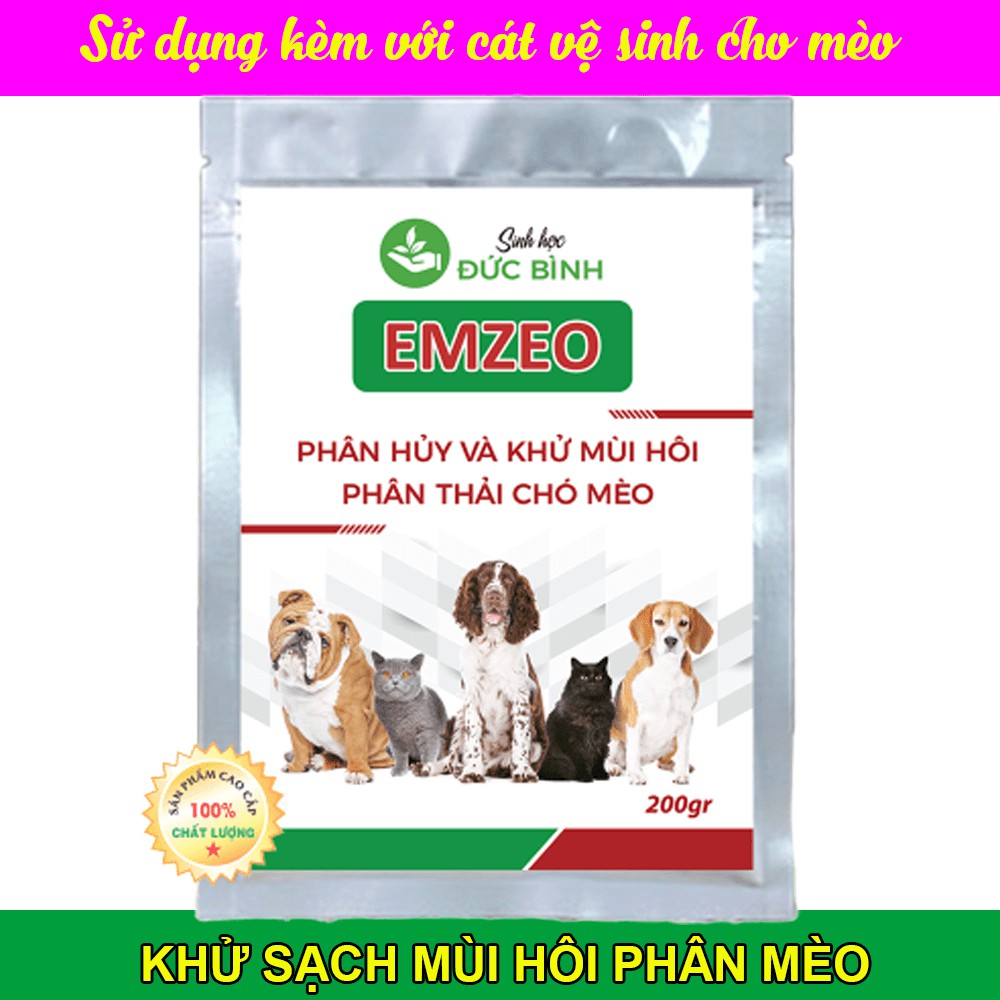 [ Bán sỉ ] KHỬ MÙI HÔI PHÂN THẢI CHÓ MÈO CHUỘT EMZEO