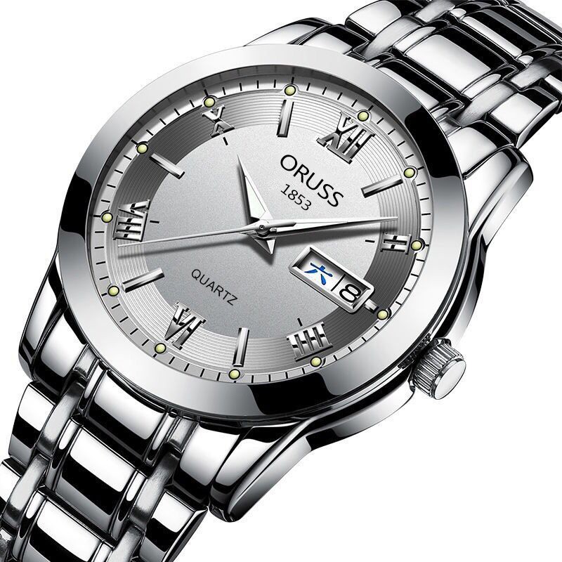 Đồng hồ nam chính hãng, đồng hồ đeo tay nam ORUSS dây kim loại, phong cách doanh nhân, cao cấp, sang trọng