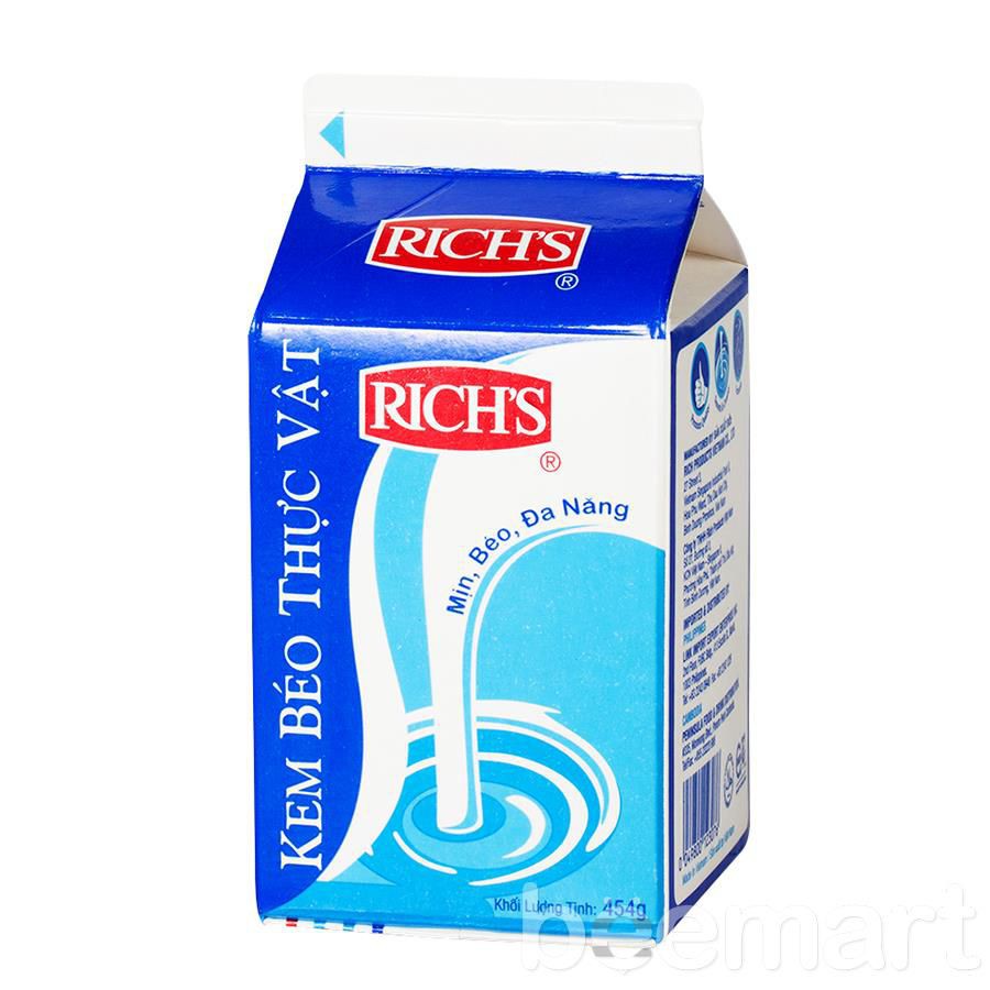 Kem béo thực vật Rich’s – hộp lùn 454g