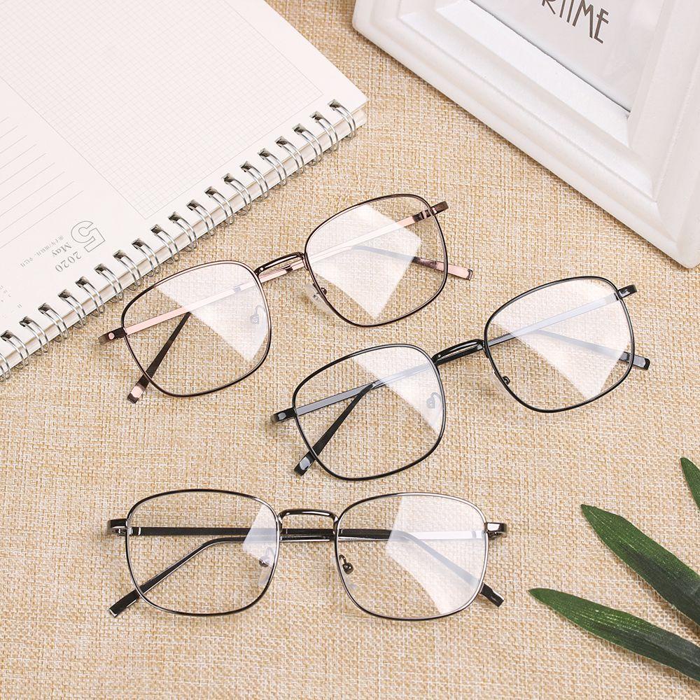 Mắt Kính Gọng Vuông Kim Loại Phong Cách Vintage MIHAN1