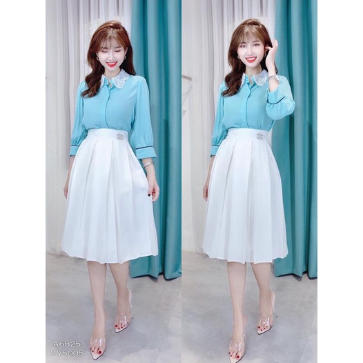 Chân váy xếp ly dài dáng xòe midi qua gối CHUU CV5005 | BigBuy360 - bigbuy360.vn