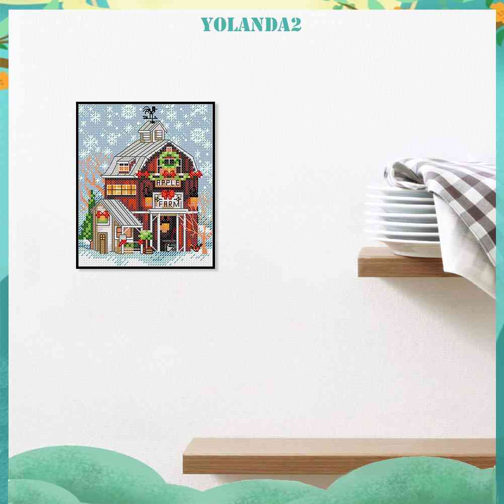 (canvas no printing)  Toàn Bộ Bộ Tranh Thêu Chữ Thập Tự Làm 14CT Hình Phong Cảnh