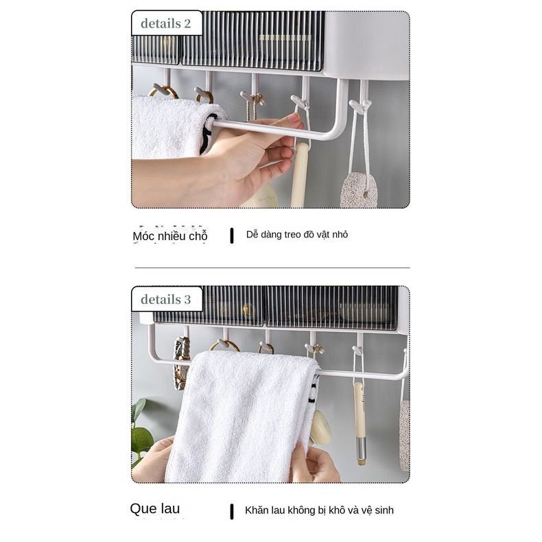 Giá Treo Khăn Gắn Tường Không Cần Khoan Tiện Dụng Cho Nhà Tắm