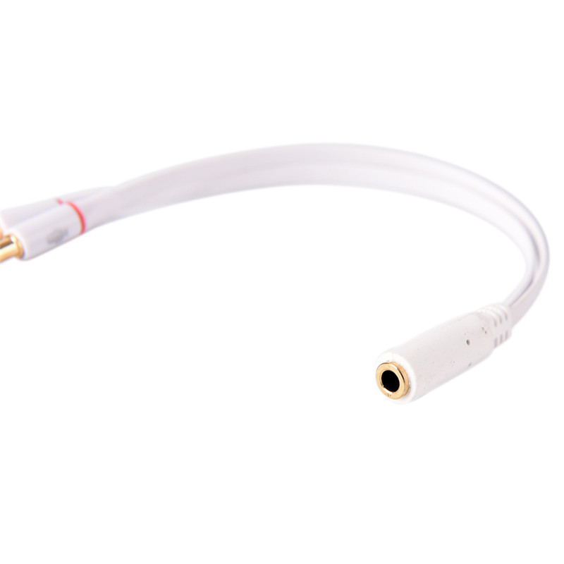 [dou] 3.5mm Female To 2 Male Y Splitter Aux Audio Cable PC Headphone Earphone Mic Jack [vn]