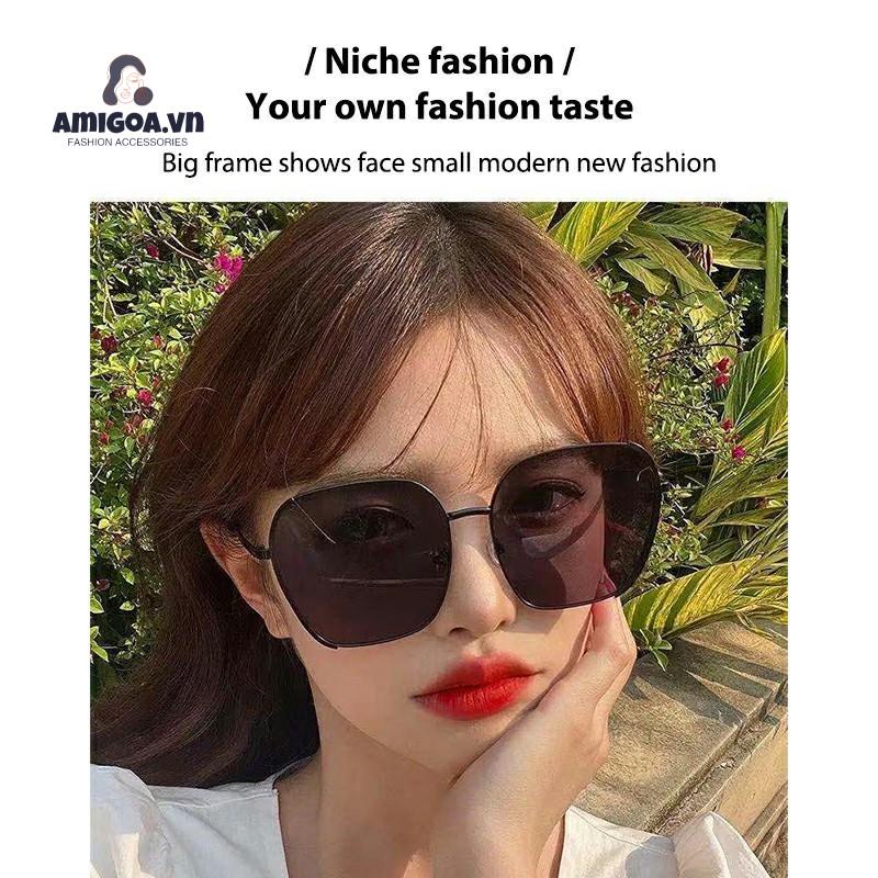 ✨✨Kính Mát Gọng Tròn Lớn Chống Tia UV Thời Trang Cho Nữ