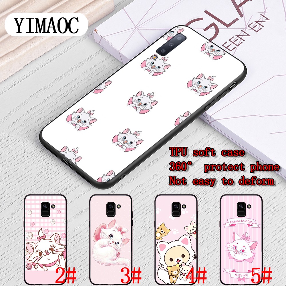 Ốp điện thoại mềm in hình hoạt hình mèo Marie cho Samsung J4 J6 J7 J8 Plus Prime M10 M20 M30