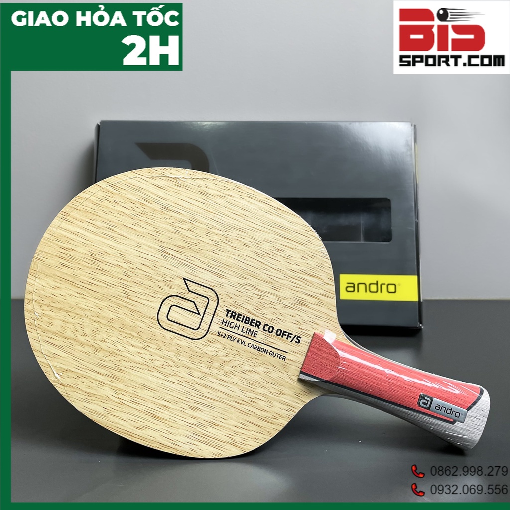 Cốt Vợt bóng Bàn Andro Treiber CO OFF/S Chính Hãng - 5 lớp gỗ Hinoki và 2 lớp Carbon Outer