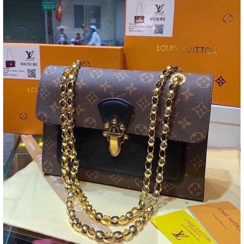 Túi xách đeo vai dây xích nặng size 26cm