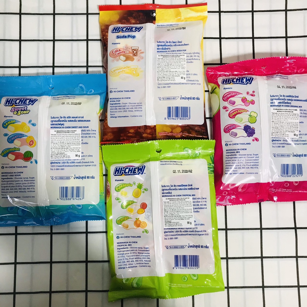 GÓI KẸO DẺO HI CHEW TRÁI CÂY 90G