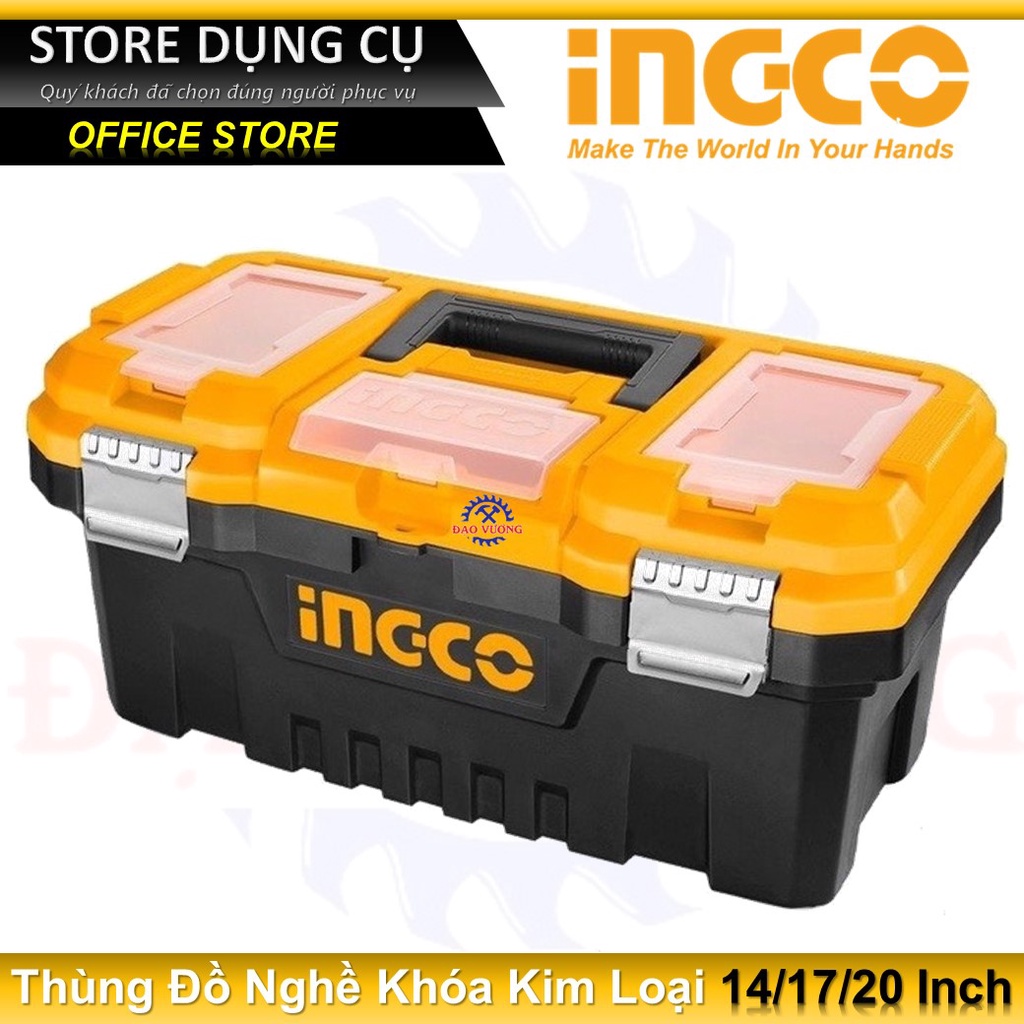 Thùng đồ nghề INGCO Khoá Kim Loại PBX1402 - 14" / PBX1702 - 17" / PBX2002 - 20"