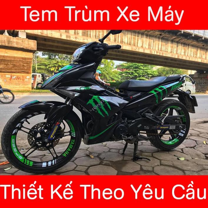 Tem trùm exciter 150 Đen Monster Giá Rẻ