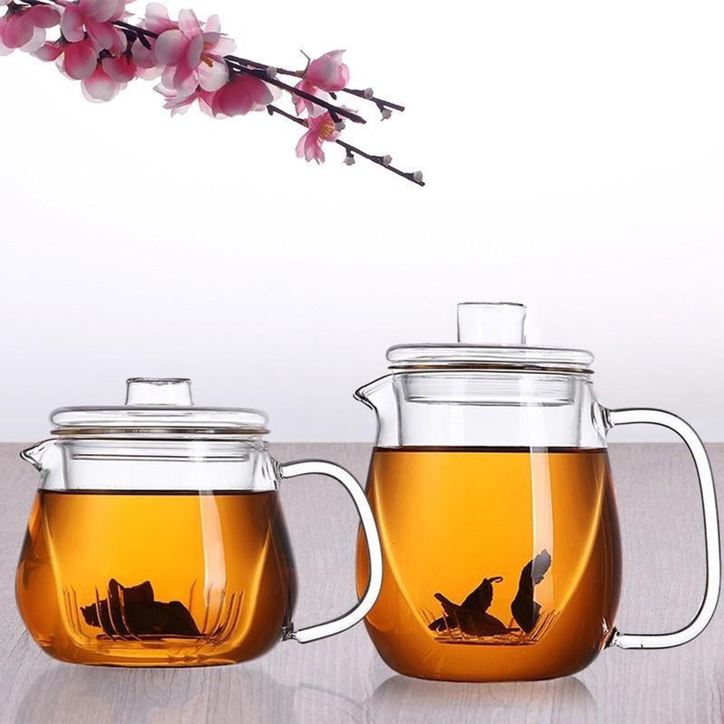 Ấm Trà Bằng Thủy Tinh Trong Suốt Có Bộ Lọc Tháo Rời Được