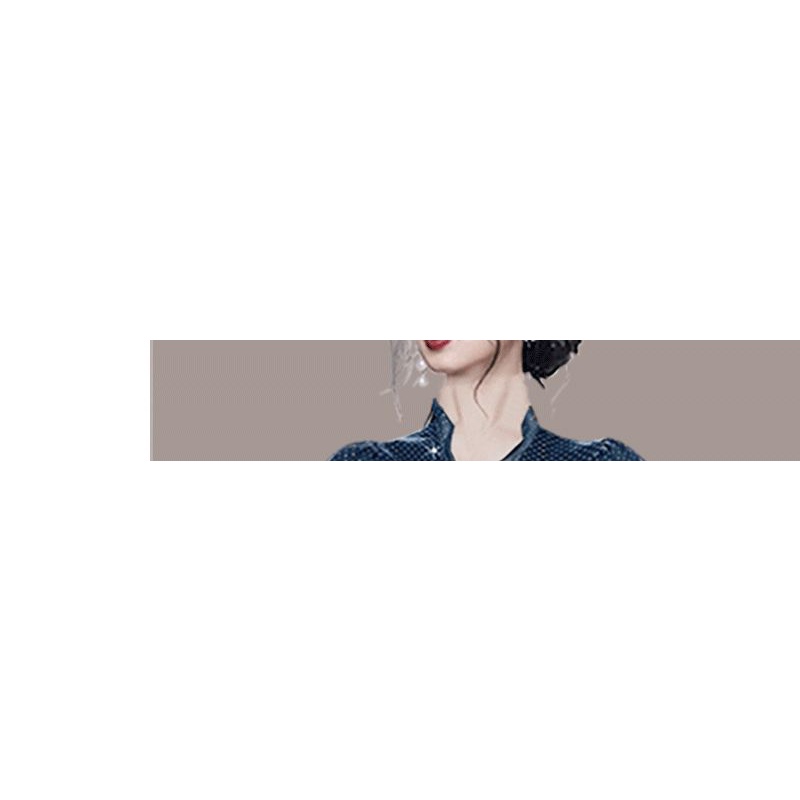 High end big brand temperament celebrity bubble sleeve dress women's new summer 2022 women's dress with a slim waist