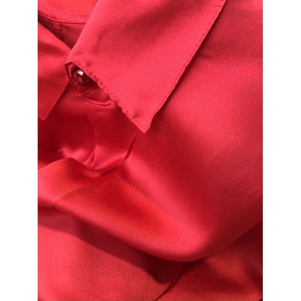 Áo sơmi nút cột nơ lưng