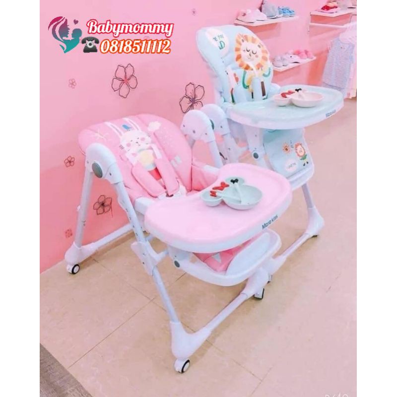 Ghế ăn dặm More kiss thỏ hồng