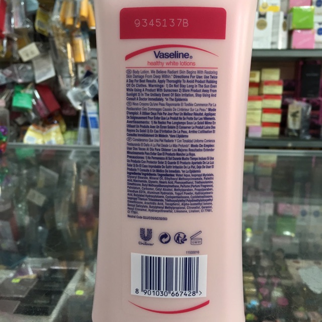 Lotion dưỡng thể trắng da Vaseline Healthy White UV Lightening 725mL | BigBuy360 - bigbuy360.vn