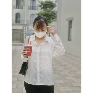 Áo sơ mi công sở nữ dáng basic - Áo thiết kế A02