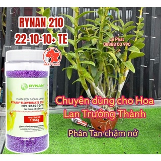 Phân bón rynan chuyên dùng cho hoa lan, 1kg25, tan chậm, hạt nở