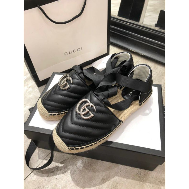 Giày búp bê thời trang GUCCI đế cói GG