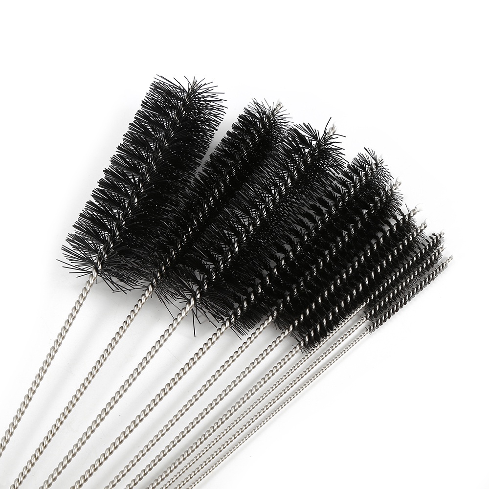 Bộ 10 cọ vệ sinh ống hút kim loại / inox / nylon thân thiện với môi trường có thể tái sử dụng