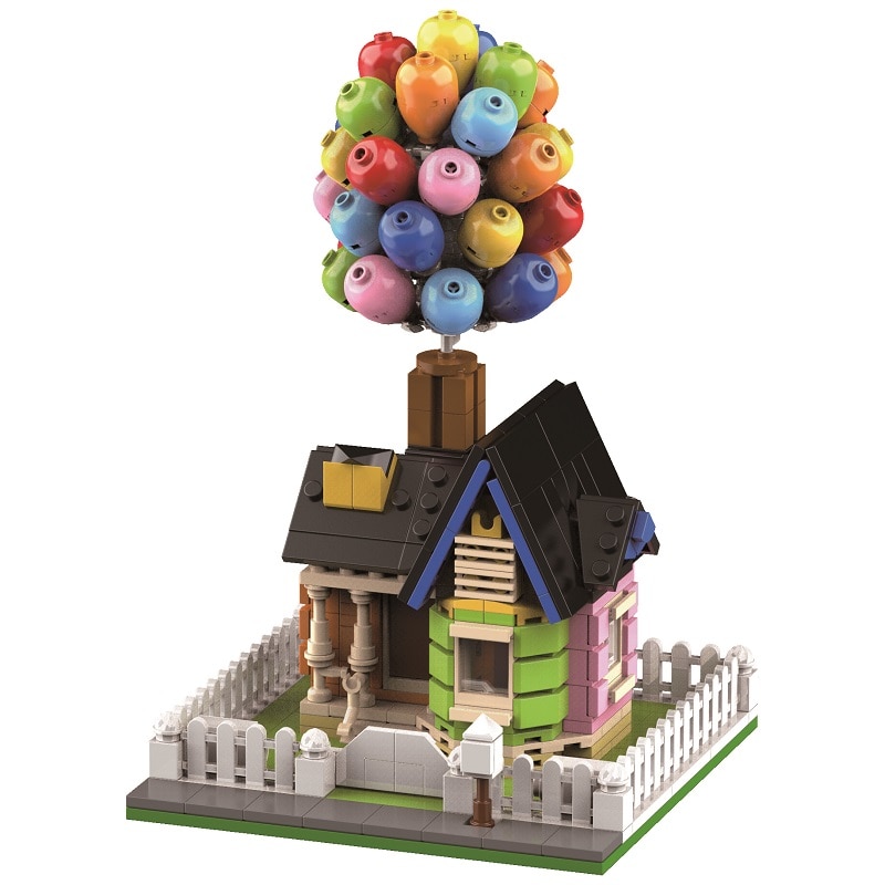 Đồ chơi giáo dục Lắp ráp Mô hình New MOC Up Movie Hot Air Balloons House DK7025