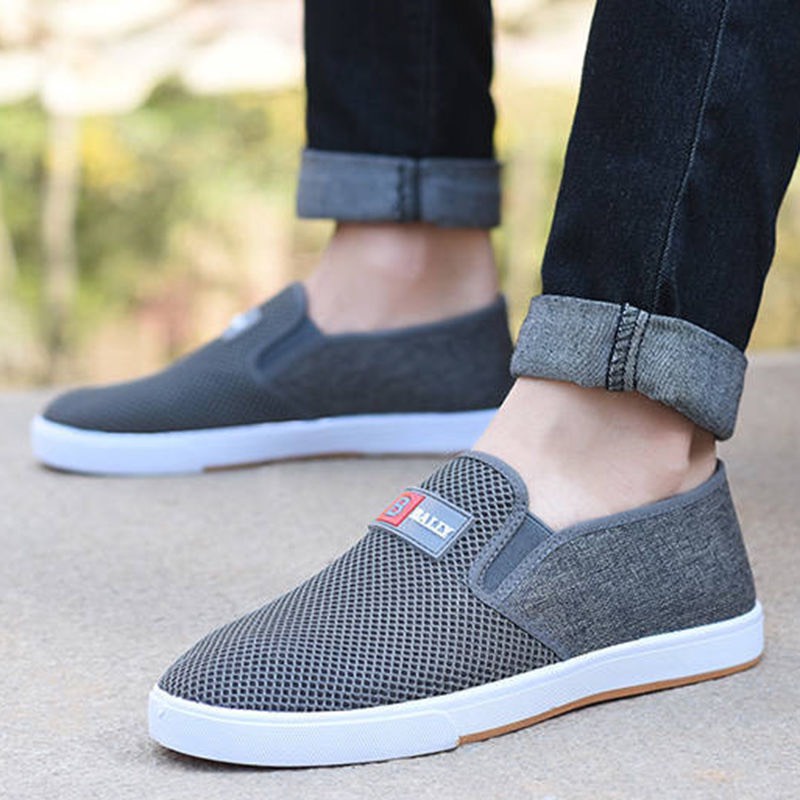 Giày lười vải lưới nam Bally có 2 màu thoáng khí