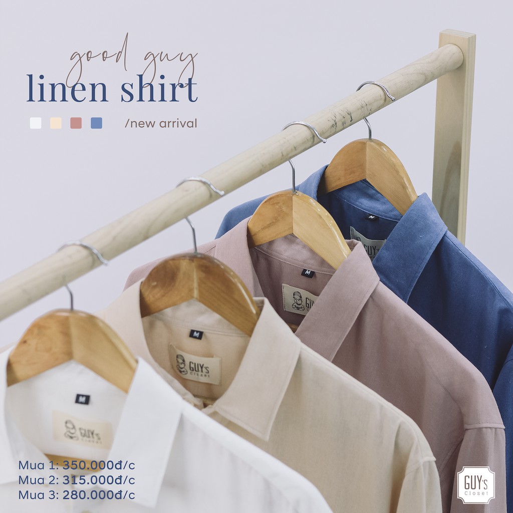Sơ mi đũi thô dài tay Good GUY -  hàng thiết kế, kiểu dáng basic dễ phối đồ - GUY's Closet | BigBuy360 - bigbuy360.vn