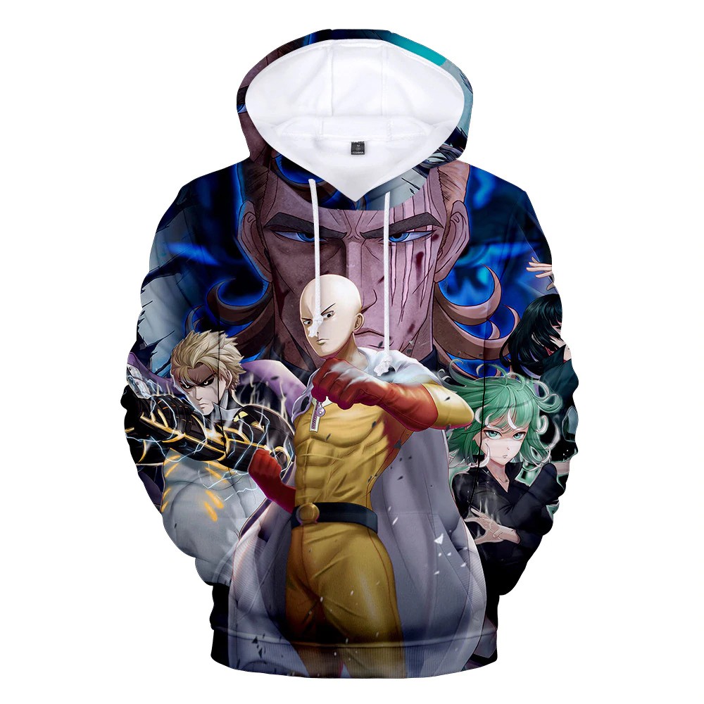 Áo Hoodies Phong Cách Anime One Punch Man 3d Cá Tính