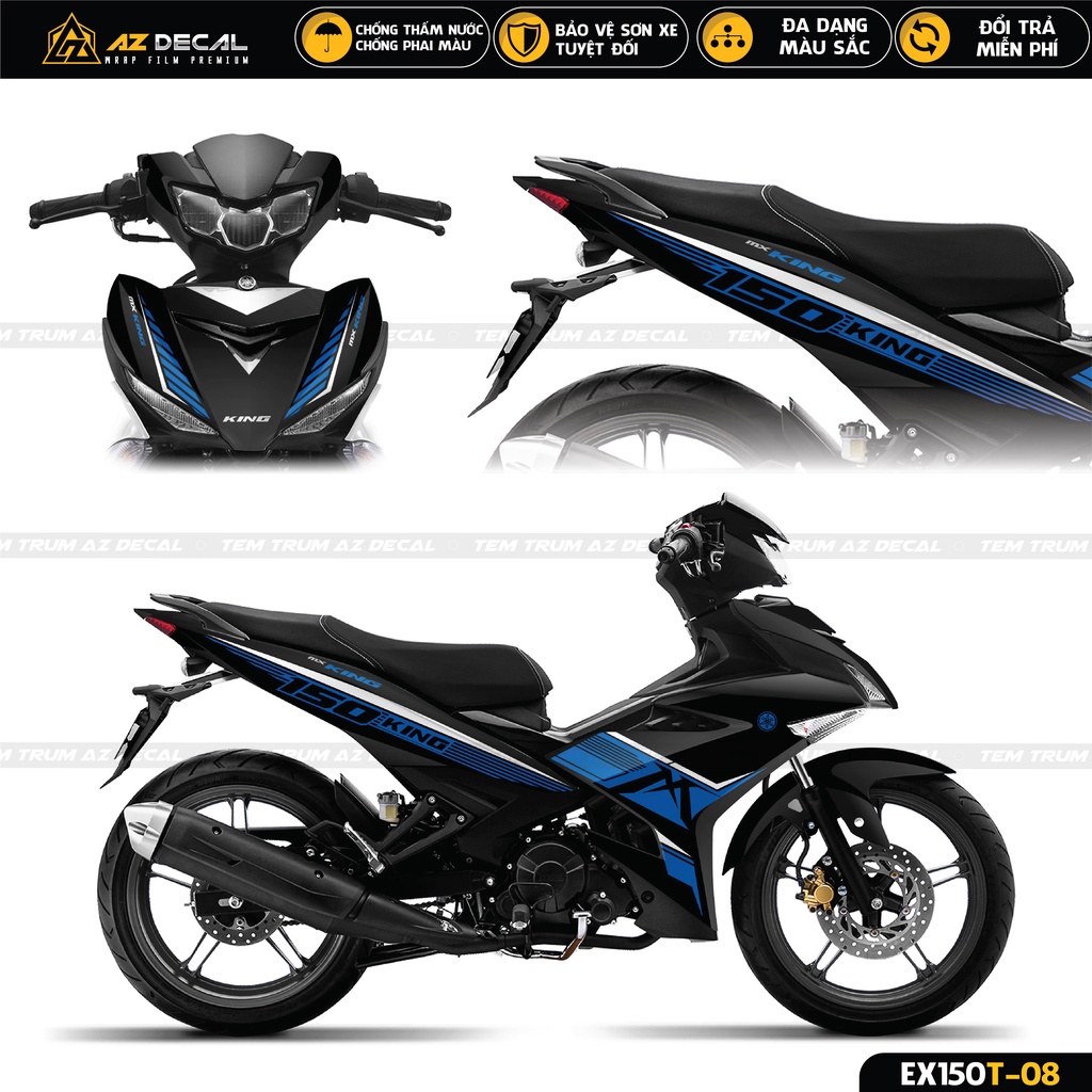 Decal Dán Trùm Xe Exciter 150 Mẫu MX King Nhiều Màu | EX150T-08 | Tem Trùm Cao Cấp Cho Ex 150